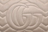 Authentic GUCCI GG Marmont Chain Shoulder Cross Bag Leather 447632 White 5336J