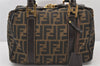 Authentic FENDI Zucca 2Way Shoulder Hand Bag Purse Canvas Leather Brown 5336K