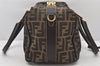 Authentic FENDI Zucca 2Way Shoulder Hand Bag Purse Canvas Leather Brown 5336K