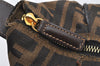 Authentic FENDI Zucca 2Way Shoulder Hand Bag Purse Canvas Leather Brown 5336K