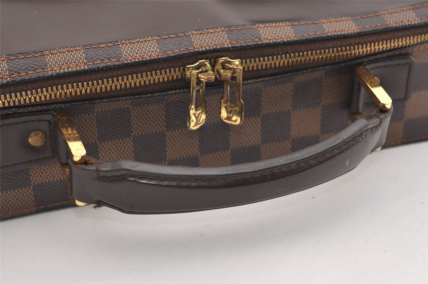 Auth Louis Vuitton Damier Porte Ordinatur Tours Sabana Briefcase N53355 LV 5337J