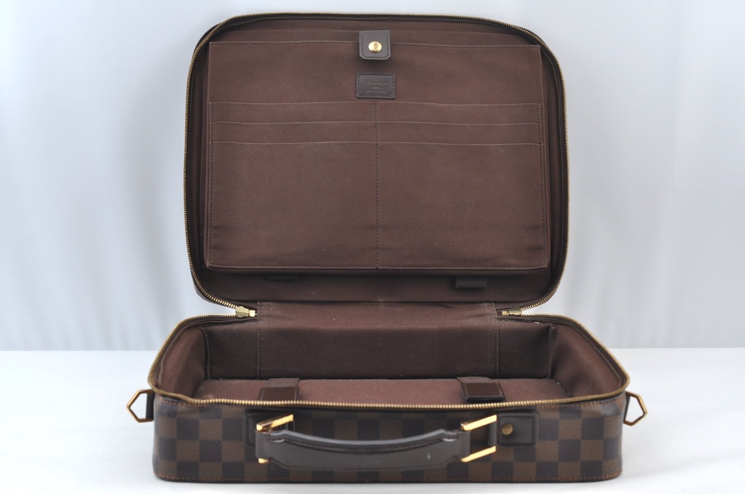 Auth Louis Vuitton Damier Porte Ordinatur Tours Sabana Briefcase N53355 LV 5337J