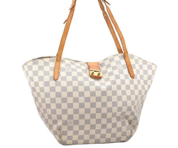 Authentic Louis Vuitton Damier Azur Salina PM Tote Bag N41208 LV Junk 5337K