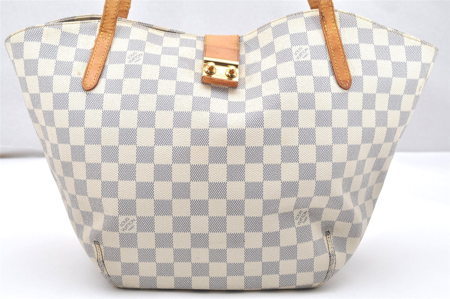 Authentic Louis Vuitton Damier Azur Salina PM Tote Bag N41208 LV Junk 5337K