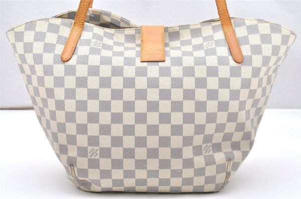 Authentic Louis Vuitton Damier Azur Salina PM Tote Bag N41208 LV Junk 5337K