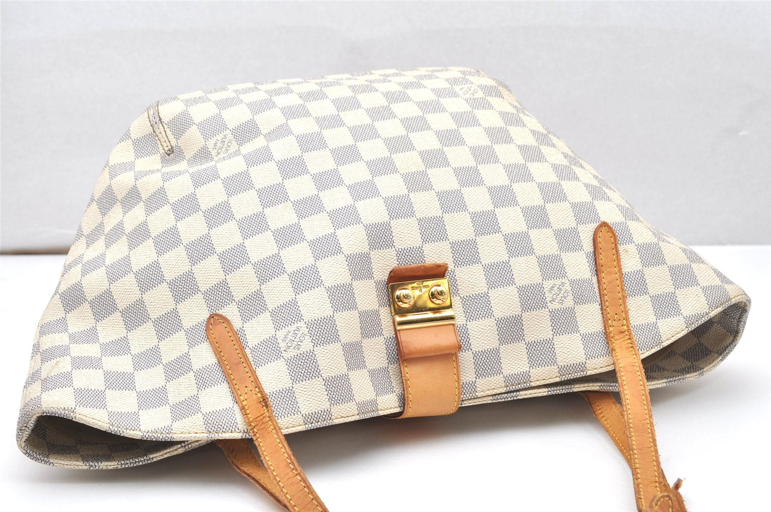 Authentic Louis Vuitton Damier Azur Salina PM Tote Bag N41208 LV Junk 5337K