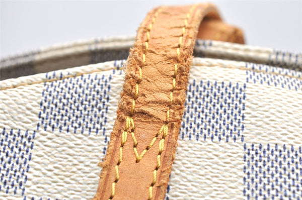 Authentic Louis Vuitton Damier Azur Salina PM Tote Bag N41208 LV Junk 5337K