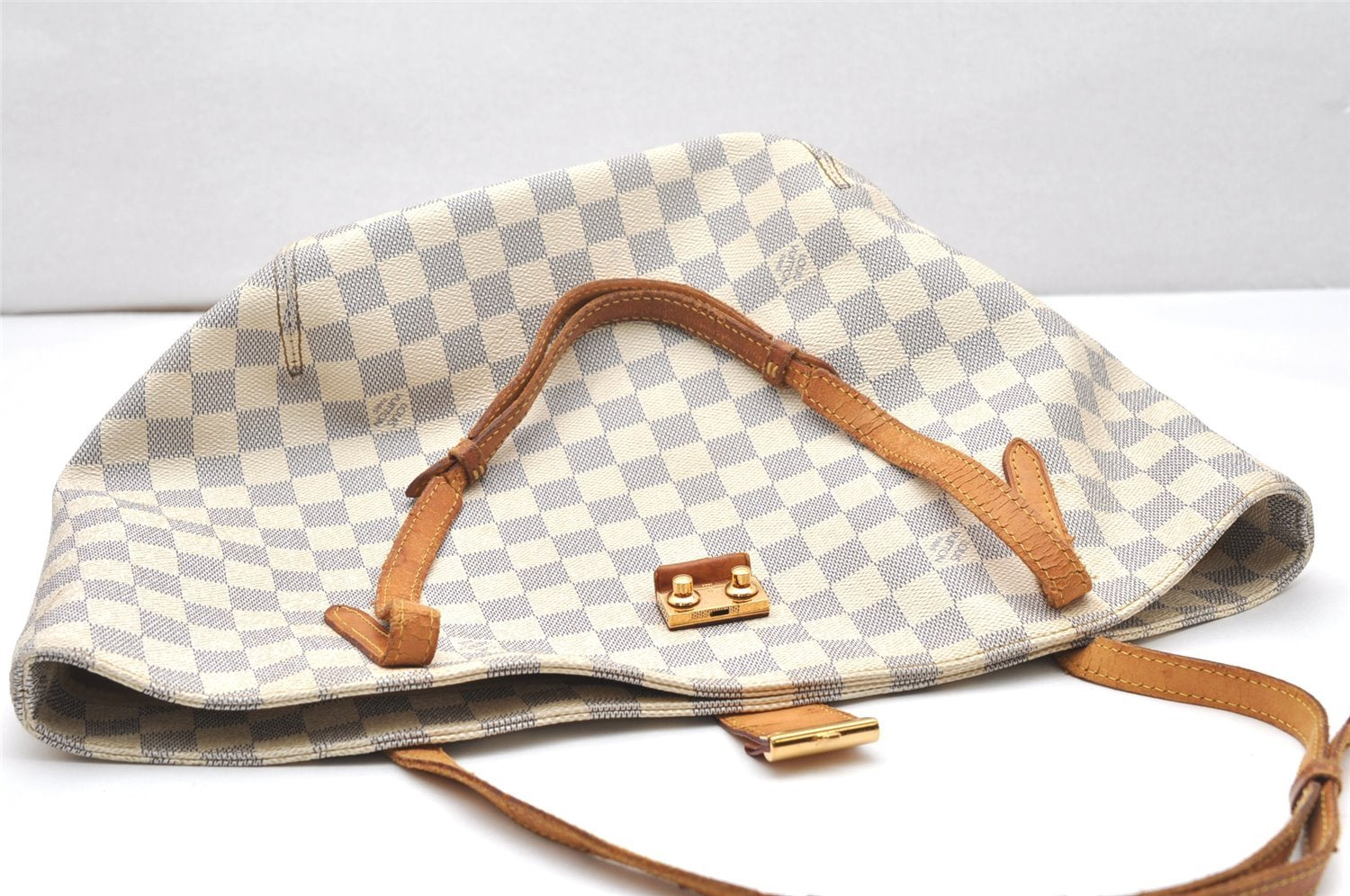 Authentic Louis Vuitton Damier Azur Salina PM Tote Bag N41208 LV Junk 5337K