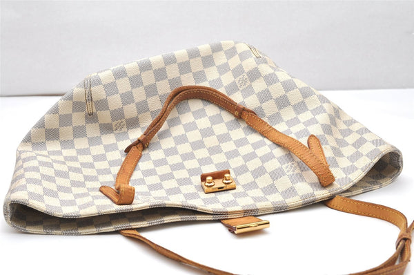 Authentic Louis Vuitton Damier Azur Salina PM Tote Bag N41208 LV Junk 5337K