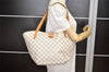 Authentic Louis Vuitton Damier Azur Salina PM Tote Bag N41208 LV Junk 5337K