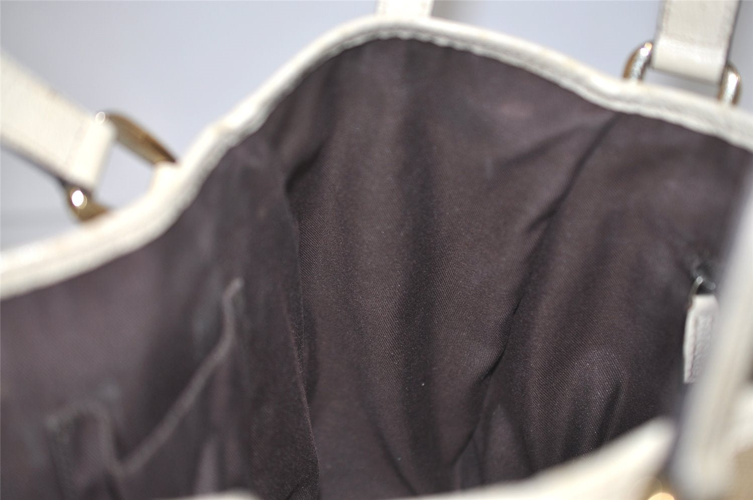 Authentic GUCCI Abbey Shoulder Tote Bag GG Canvas Leather 130736 Brown 5339I