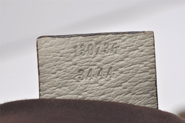 Authentic GUCCI Abbey Shoulder Tote Bag GG Canvas Leather 130736 Brown 5339I