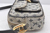 Auth Louis Vuitton Monogram Mini Juliet MM Shoulder Bag M92217 Blue Junk 5339K