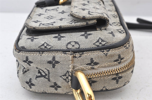 Auth Louis Vuitton Monogram Mini Juliet MM Shoulder Bag M92217 Blue Junk 5339K