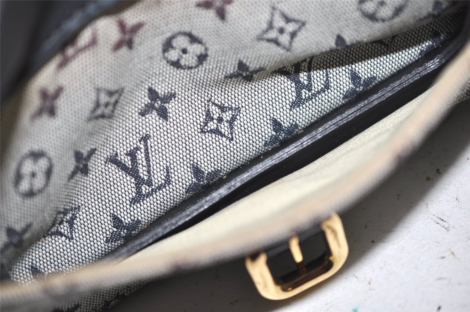 Auth Louis Vuitton Monogram Mini Juliet MM Shoulder Bag M92217 Blue Junk 5339K