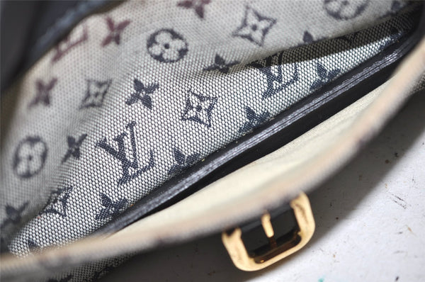 Auth Louis Vuitton Monogram Mini Juliet MM Shoulder Bag M92217 Blue Junk 5339K