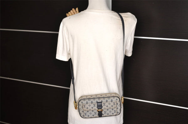 Auth Louis Vuitton Monogram Mini Juliet MM Shoulder Bag M92217 Blue Junk 5339K