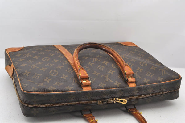 Authentic Louis Vuitton Monogram Porte Documents Voyage M53361 Briefcase 5341K