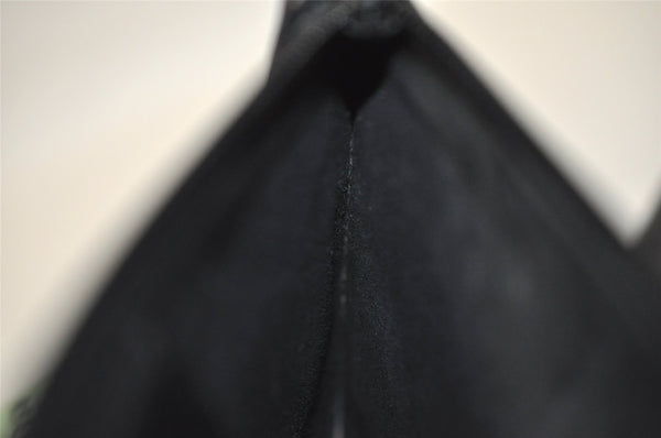 Authentic GUCCI Bamboo Vintage Shoulder Hand Bag Purse Leather Black 5342I