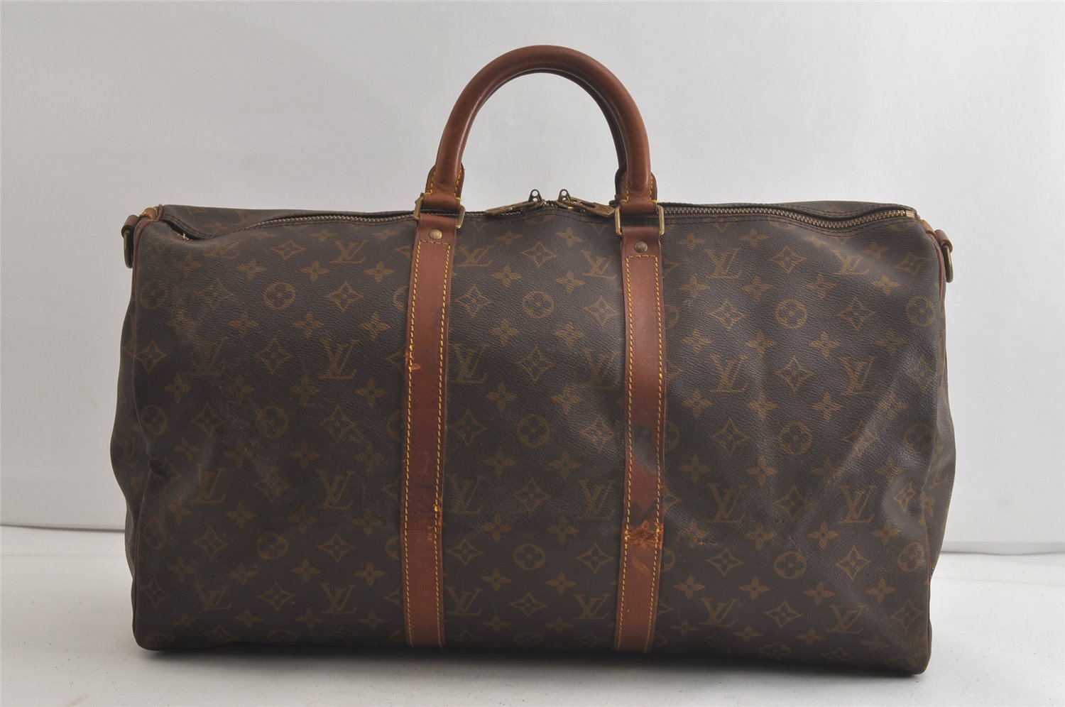 Authentic Louis Vuitton Monogram Keepall Bandouliere 50 M41416 Boston Bag 5342K