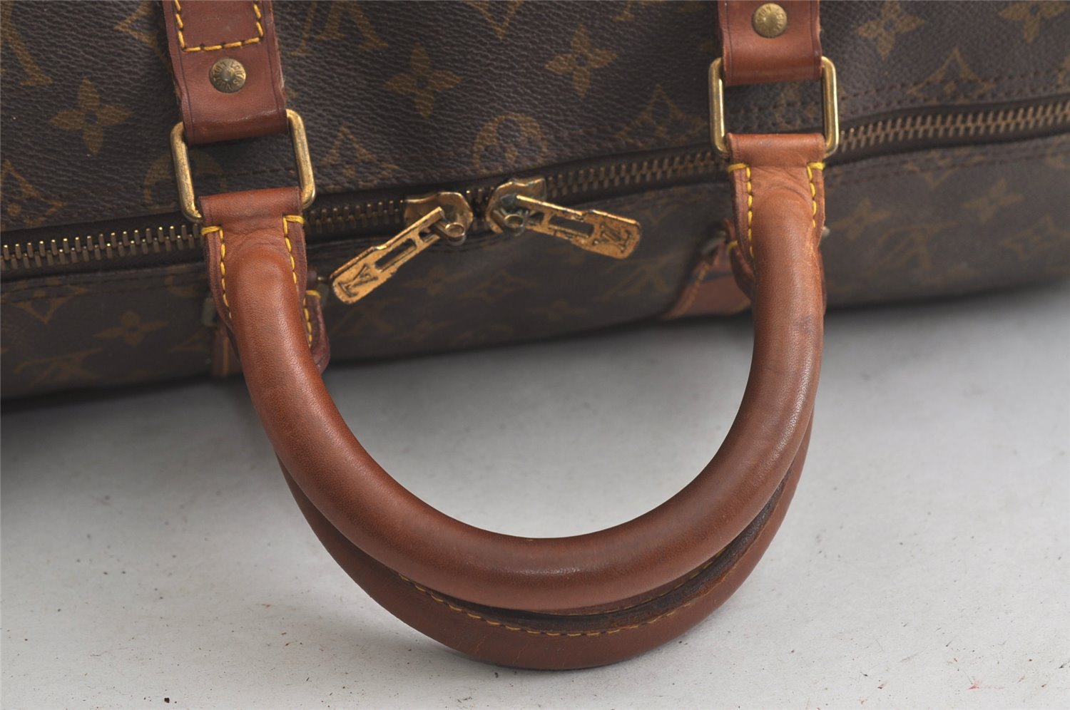 Authentic Louis Vuitton Monogram Keepall Bandouliere 50 M41416 Boston Bag 5342K