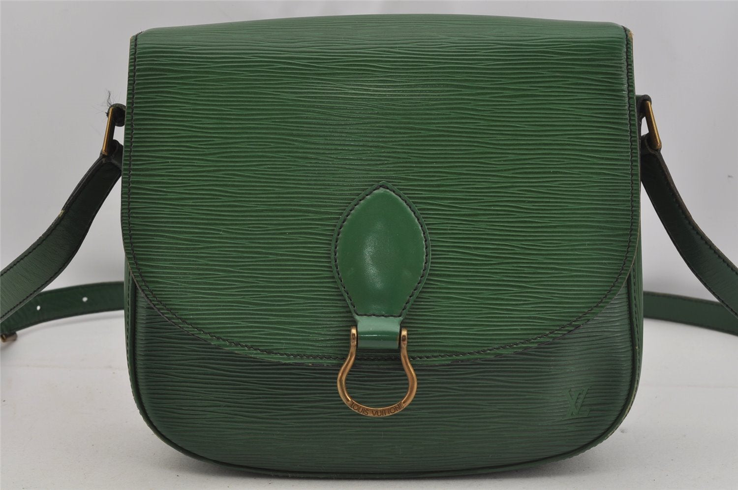 Auth Louis Vuitton Epi Saint Cloud GM Shoulder Cross Bag Green M52194 LV 5343J