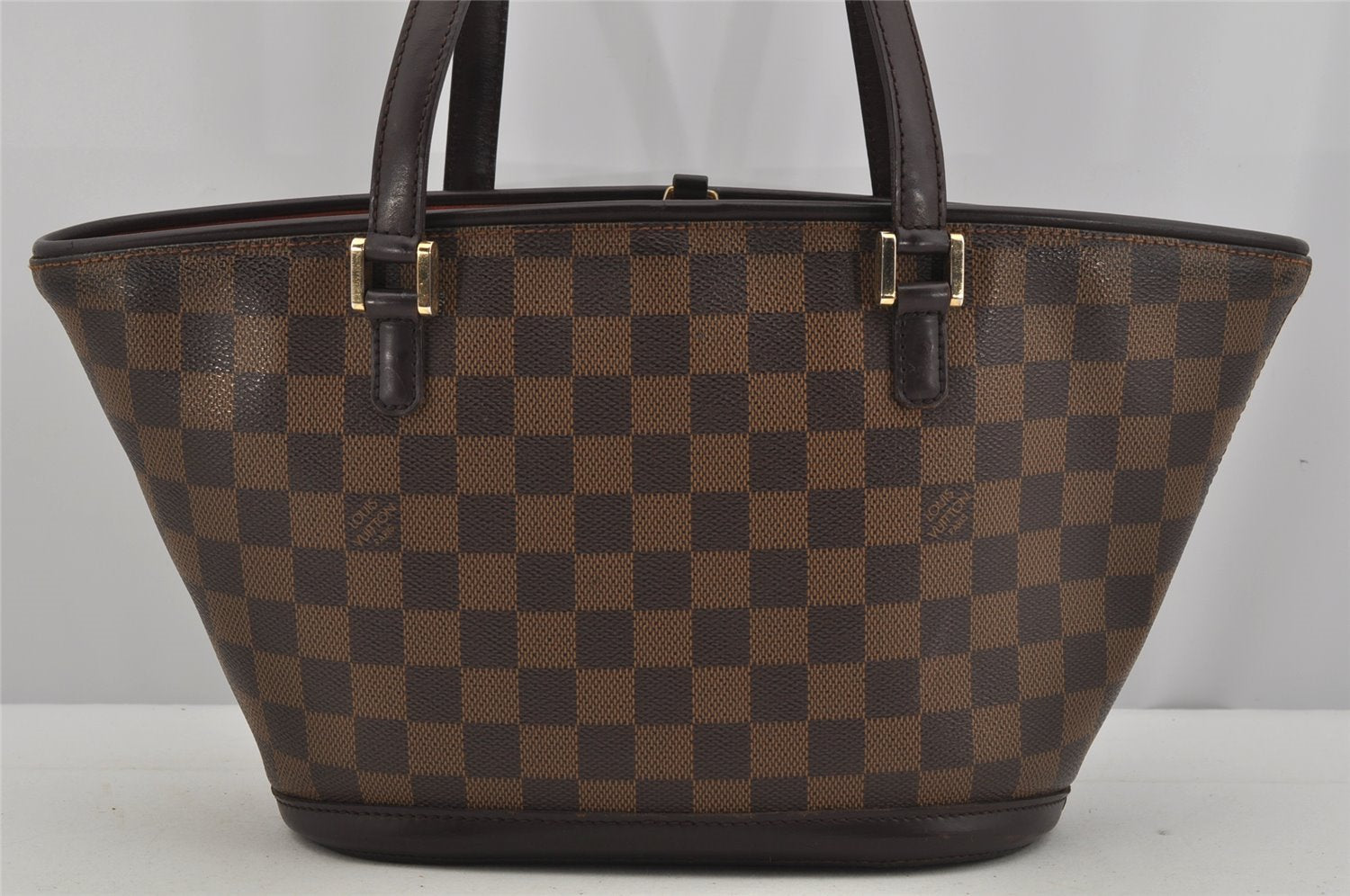 Authentic Louis Vuitton Damier Manosque PM Shoulder Tote Bag N51121 LV 5345J