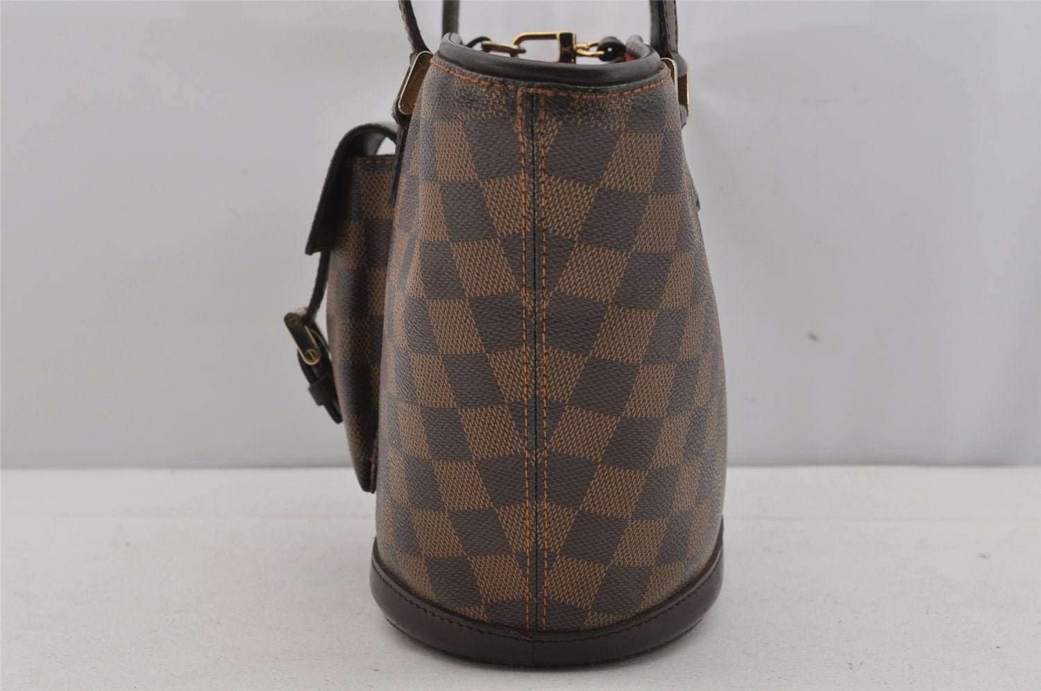 Authentic Louis Vuitton Damier Manosque PM Shoulder Tote Bag N51121 LV 5345J