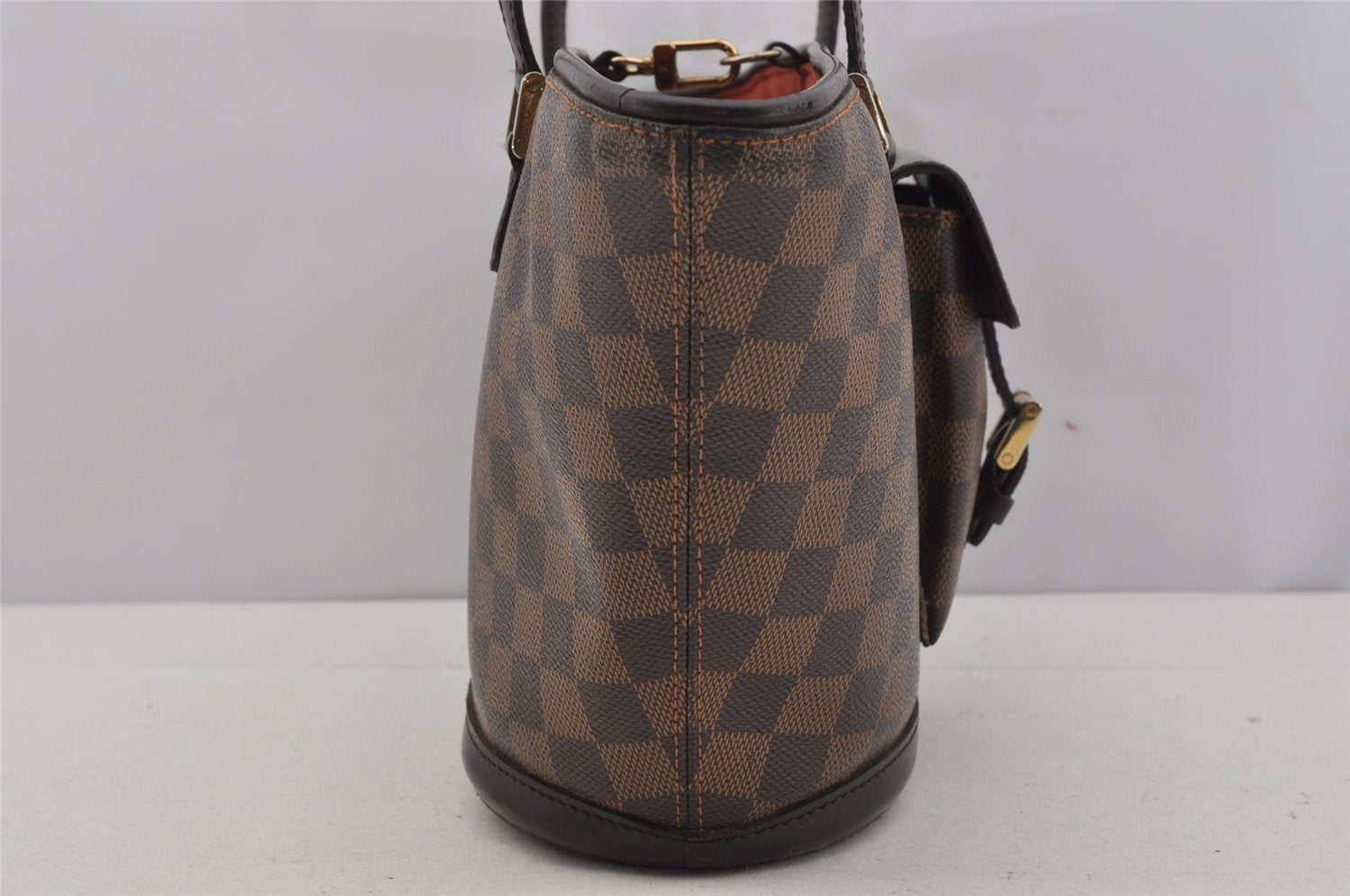 Authentic Louis Vuitton Damier Manosque PM Shoulder Tote Bag N51121 LV 5345J