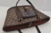Authentic Louis Vuitton Damier Manosque PM Shoulder Tote Bag N51121 LV 5345J