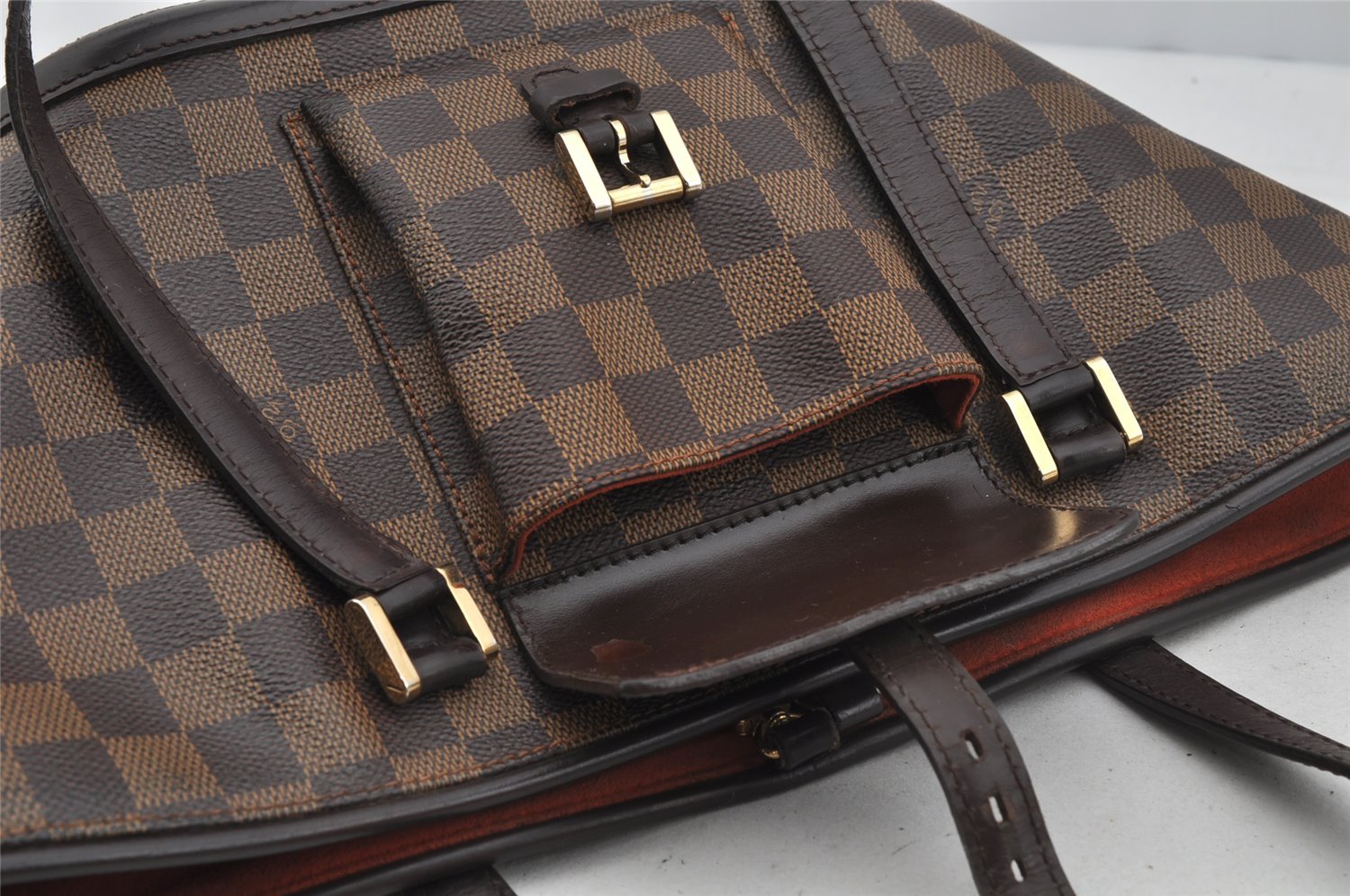 Authentic Louis Vuitton Damier Manosque PM Shoulder Tote Bag N51121 LV 5345J