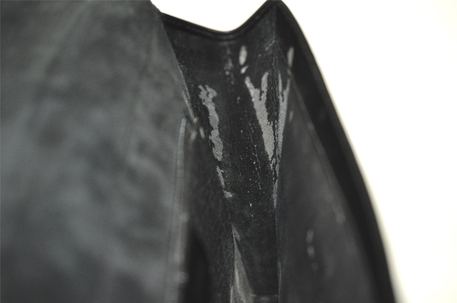 Authentic GUCCI Vintage Horsebit Shoulder Bag Purse Leather Black 5346I