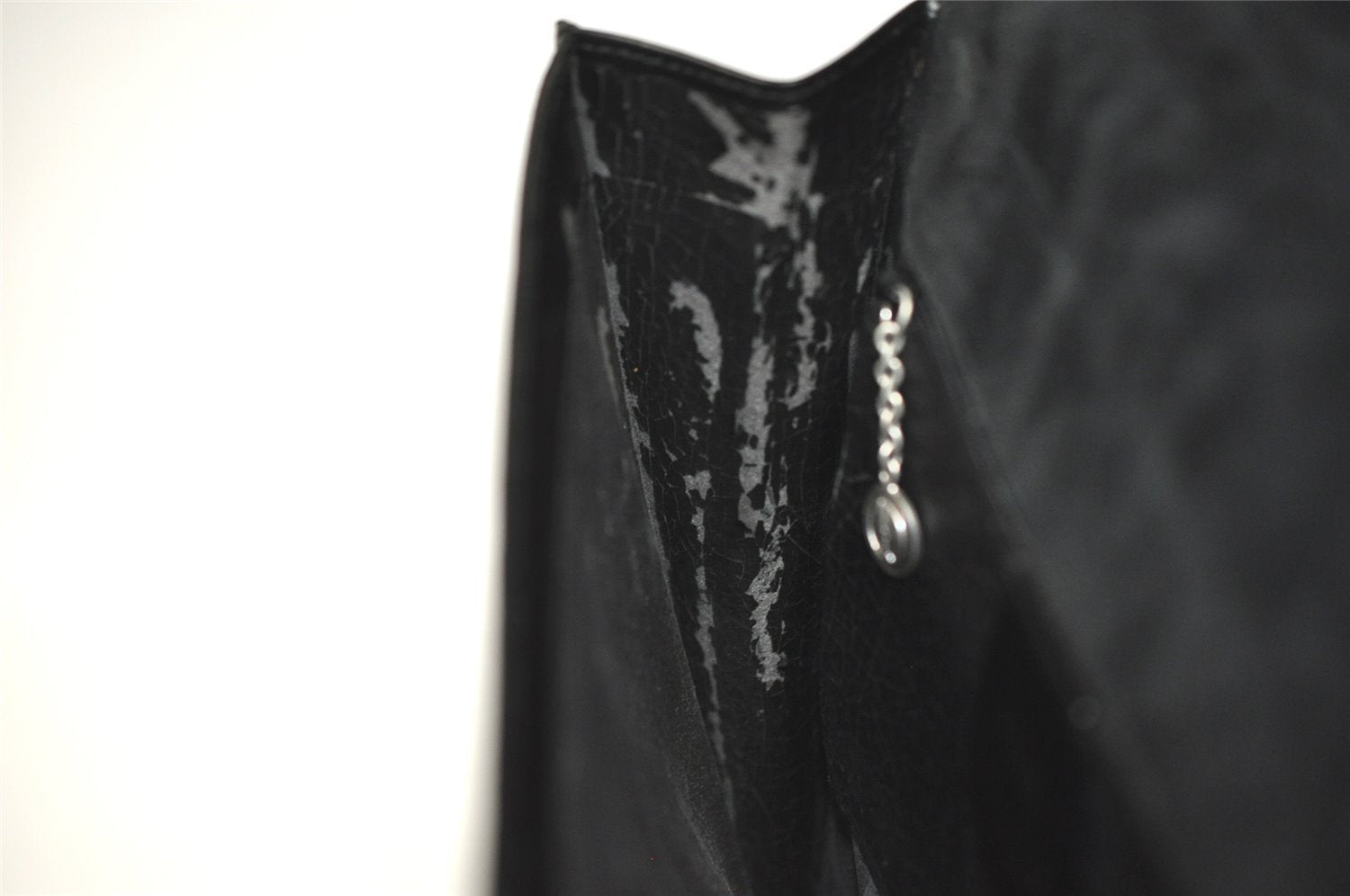 Authentic GUCCI Vintage Horsebit Shoulder Bag Purse Leather Black 5346I