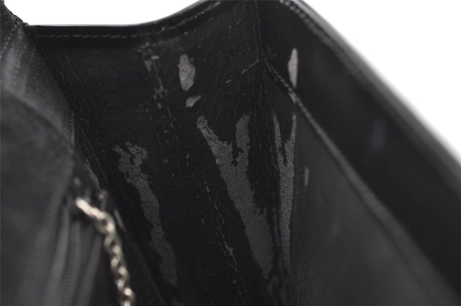 Authentic GUCCI Vintage Horsebit Shoulder Bag Purse Leather Black 5346I