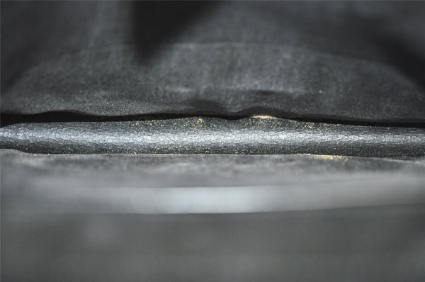 Authentic GUCCI Vintage Horsebit Shoulder Bag Purse Leather Black 5346I