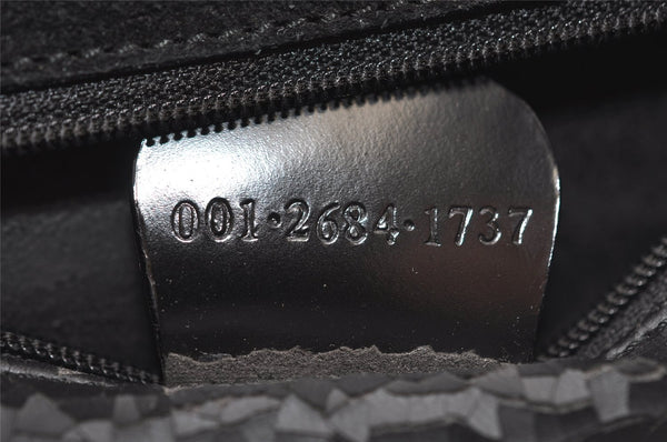 Authentic GUCCI Vintage Horsebit Shoulder Bag Purse Leather Black 5346I