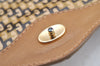 Authentic GUCCI Web Sherry Line Clutch Hand Bag Purse Suede Leather Brown 5347I