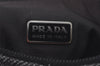 Authentic PRADA Sports Vintage Wool Leather Hand Bag Purse Gray 5349I