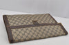 Authentic GUCCI Vintage Clutch Documents Case Purse PVC Leather Brown 5349J