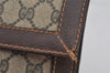 Authentic GUCCI Vintage Clutch Documents Case Purse PVC Leather Brown 5349J