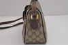 Authentic GUCCI Web Sherry Line Shoulder Bag GG PVC Leather Brown Junk 5350J