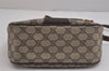 Authentic GUCCI Web Sherry Line Shoulder Bag GG PVC Leather Brown Junk 5350J