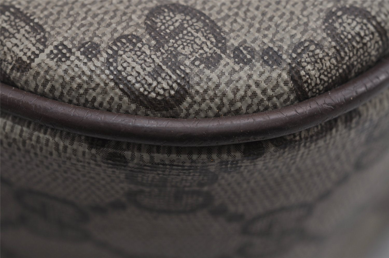 Authentic GUCCI Web Sherry Line Shoulder Bag GG PVC Leather Brown Junk 5350J