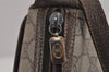 Authentic GUCCI Web Sherry Line Shoulder Bag GG PVC Leather Brown Junk 5350J