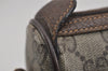 Authentic GUCCI Web Sherry Line Shoulder Bag GG PVC Leather Brown Junk 5350J