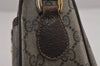 Authentic GUCCI Web Sherry Line Shoulder Bag GG PVC Leather Brown Junk 5350J