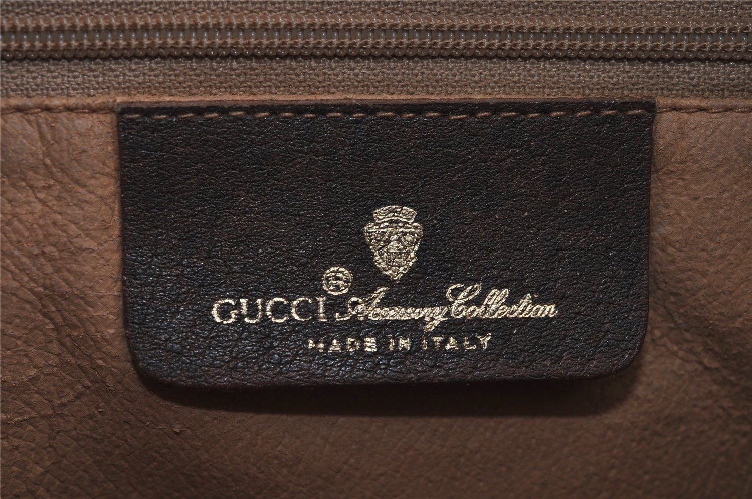 Authentic GUCCI Web Sherry Line Shoulder Bag GG PVC Leather Brown Junk 5350J