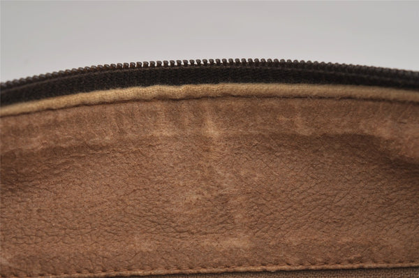 Authentic GUCCI Web Sherry Line Shoulder Bag GG PVC Leather Brown Junk 5350J