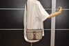 Authentic GUCCI Web Sherry Line Shoulder Bag GG PVC Leather Brown Junk 5350J