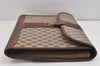 Authentic GUCCI Web Sherry Line Document Case GG PVC Leather Brown 5350K